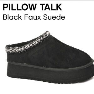 Pillow Talk Black Faux Suede Ankle Booties